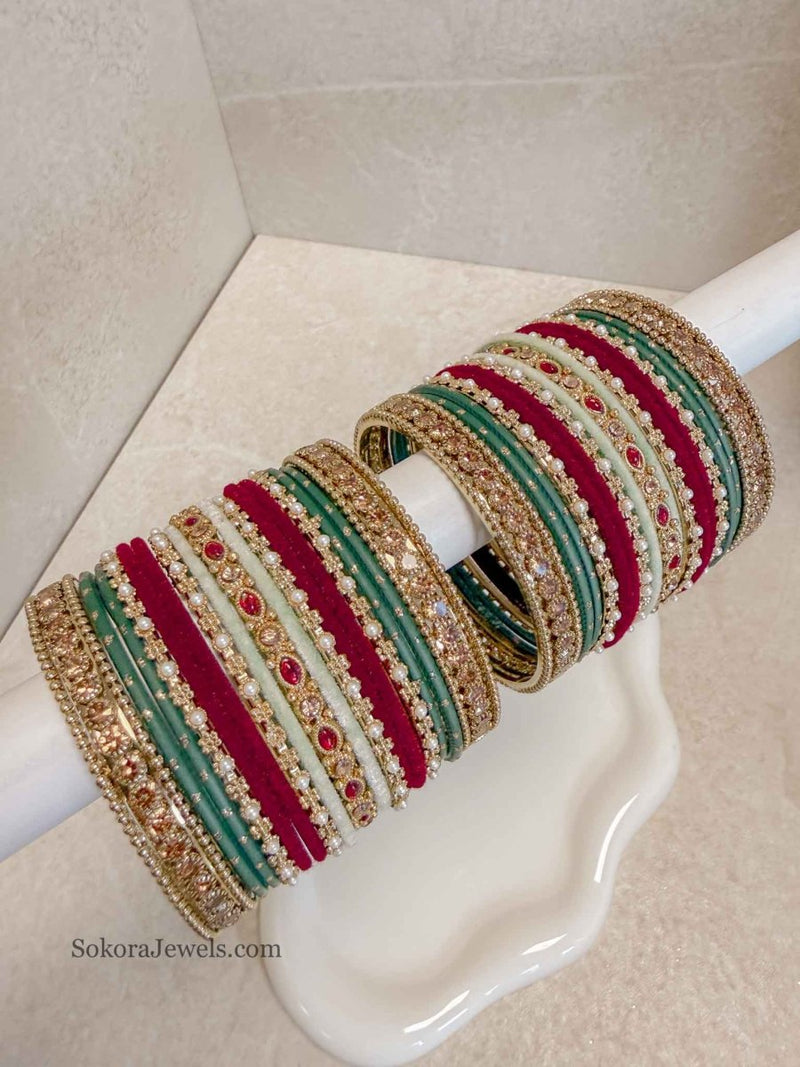 Saba Bridal Bangle Set - SOKORA JEWELSSaba Bridal Bangle SetBANGLES