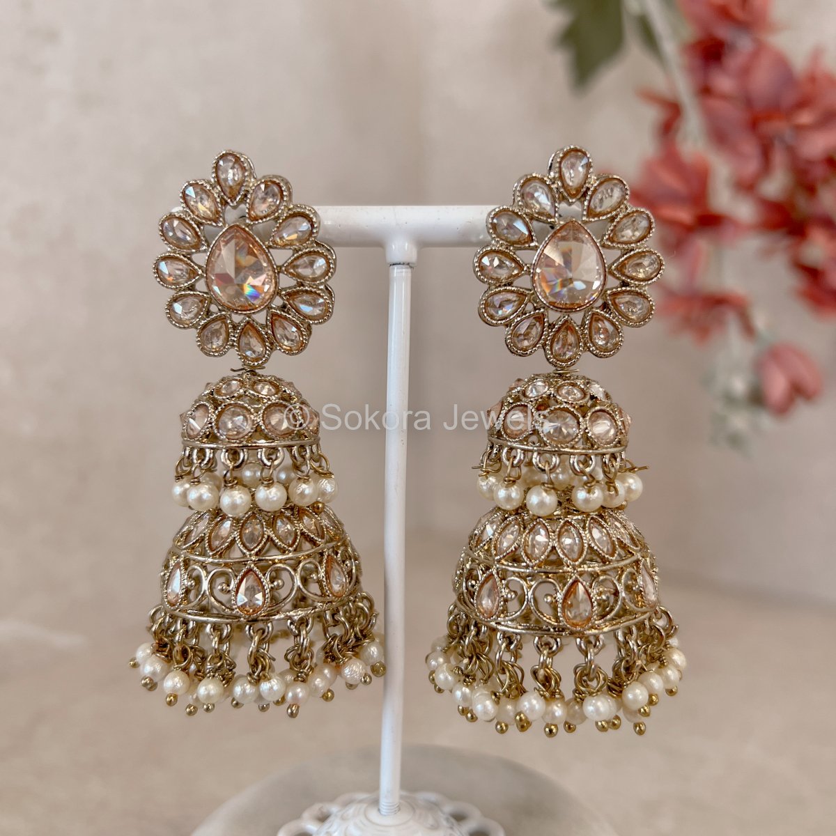 Sabina Earrings - Champagne - SOKORA JEWELSSabina Earrings - Champagne