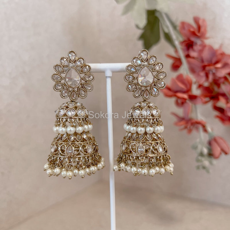 Sabina Earrings - Clear - SOKORA JEWELSSabina Earrings - Clear