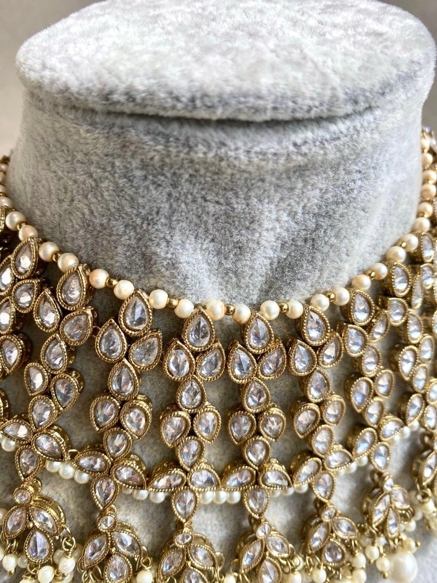 Sabina Necklace ONLY - Clear Crystal - SOKORA JEWELSSabina Necklace ONLY - Clear CrystalChoker Sets