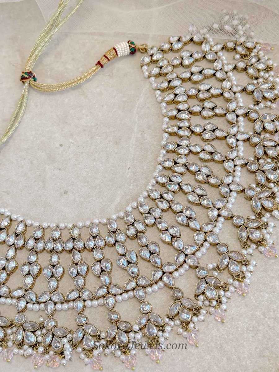Sabina Necklace Set - Light Pink - SOKORA JEWELSSabina Necklace Set - Light Pink
