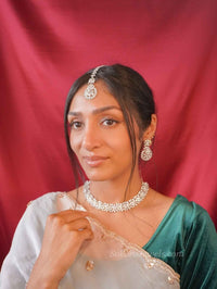 Saira Small Silver Necklace Set - SOKORA JEWELSSaira Small Silver Necklace SetNECKLACE SETS