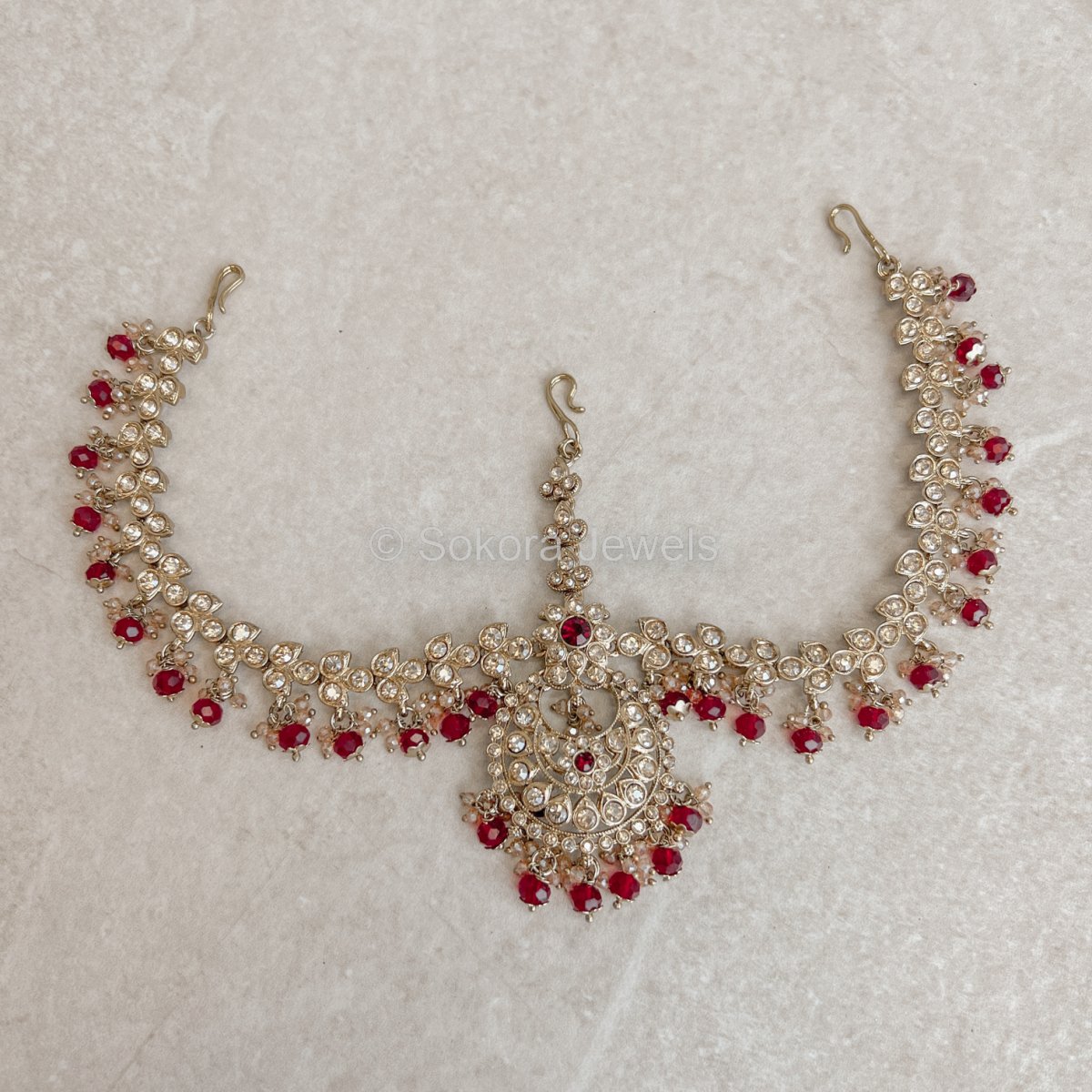 Sameena Mathapatti - Maroon - SOKORA JEWELSSameena Mathapatti - Maroon