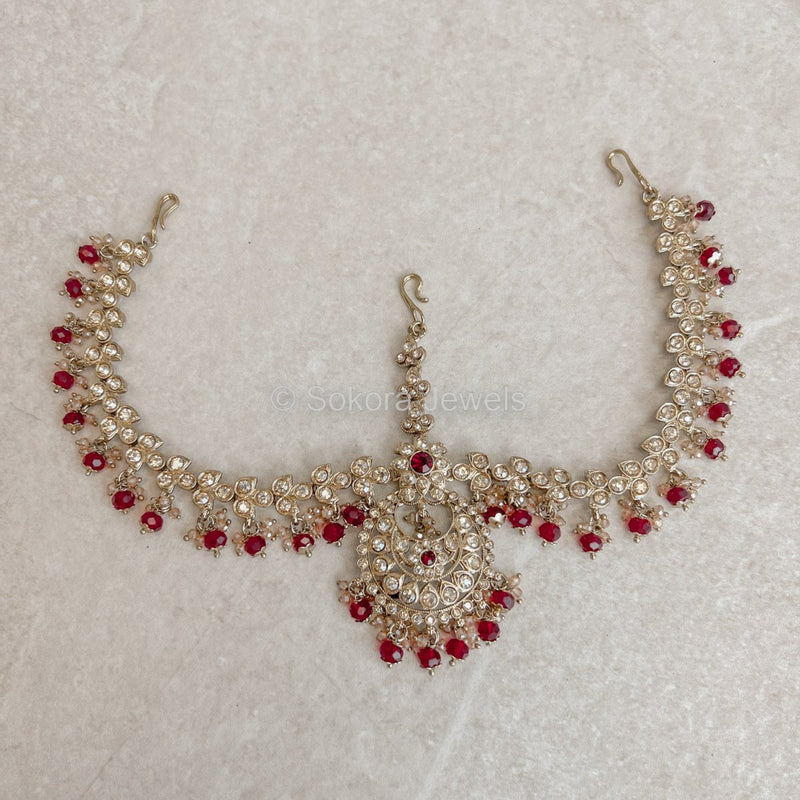 Sameena Mathapatti - Maroon - SOKORA JEWELSSameena Mathapatti - Maroon