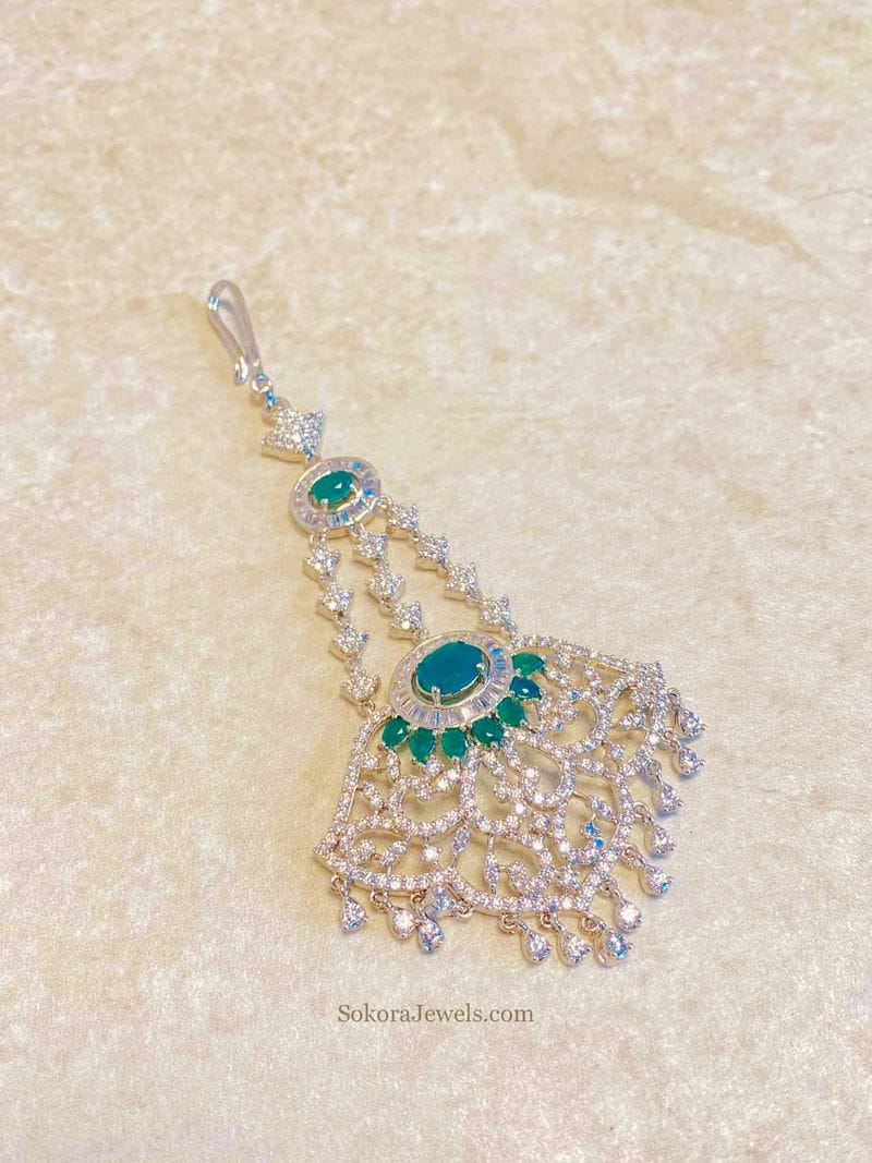 Sample Sale: Diamante Jhumar - Green - SOKORA JEWELSSample Sale: Diamante Jhumar - Green