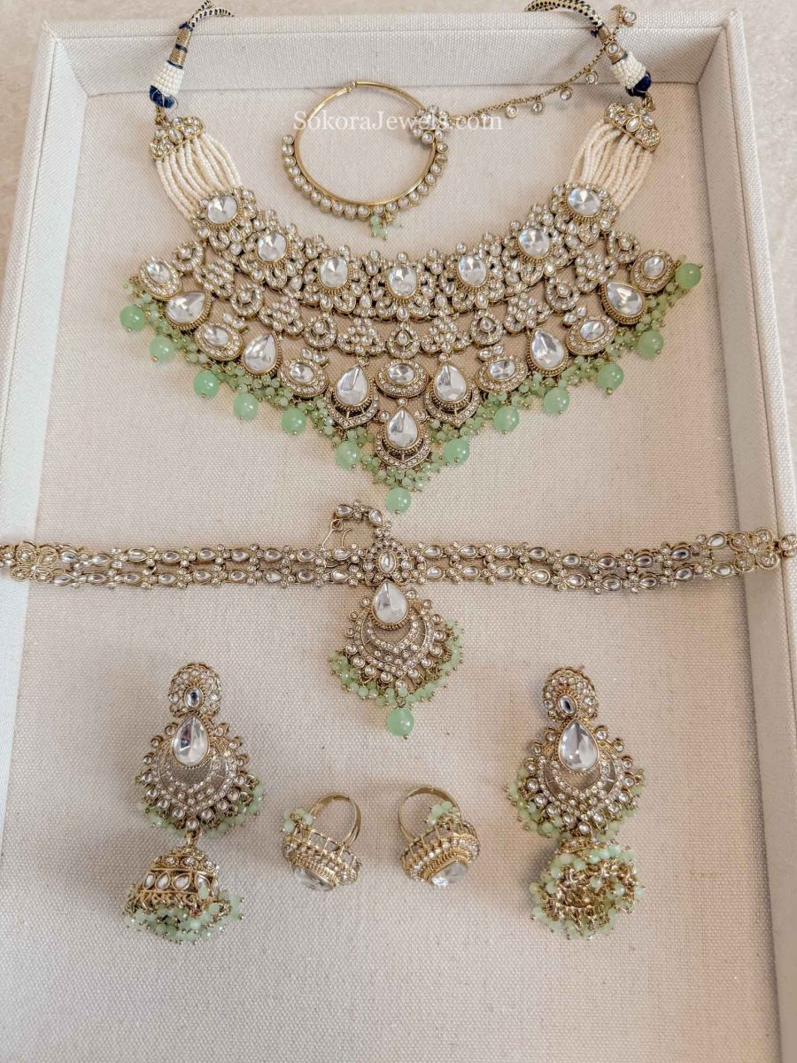 Samreen Kundan Bridal set - SOKORA JEWELSSamreen Kundan Bridal set