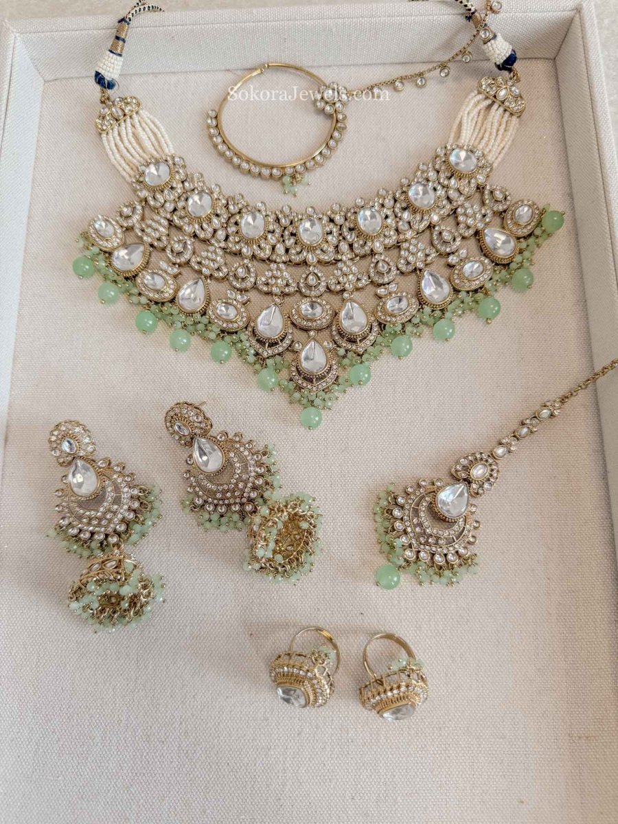 Samreen Kundan Bridal set - SOKORA JEWELSSamreen Kundan Bridal set