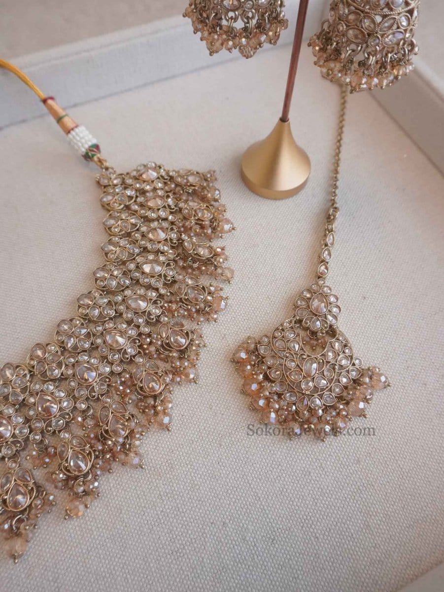 Sanaa Bridal Necklace Set - SOKORA JEWELSSanaa Bridal Necklace Set