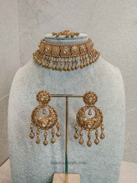Sanaya Gold Kundan Gem Choker Set - SOKORA JEWELSSanaya Gold Kundan Gem Choker Set