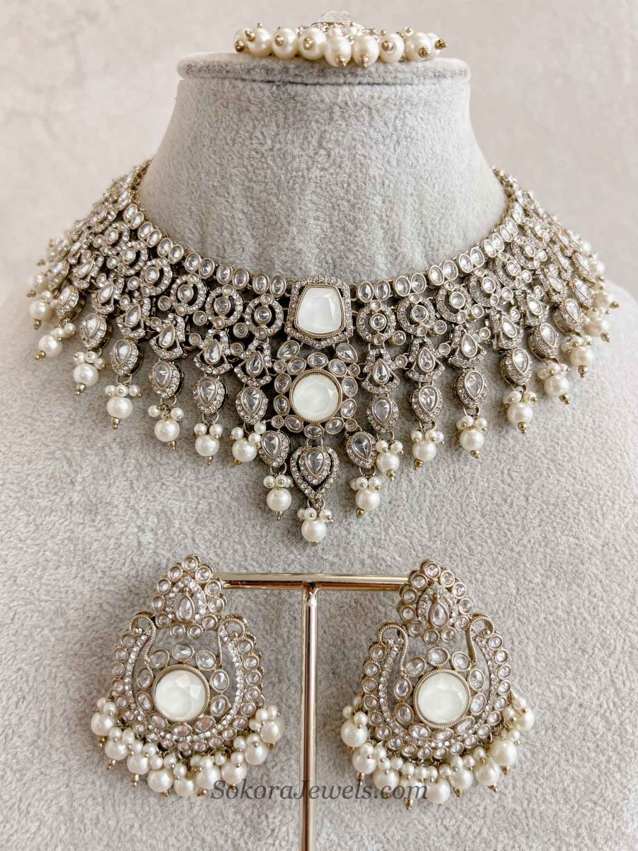 Sarb Antique Gold Necklace sets - SOKORA JEWELSSarb Antique Gold Necklace sets