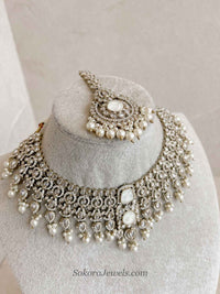 Sarb Antique Gold Necklace sets - SOKORA JEWELSSarb Antique Gold Necklace sets