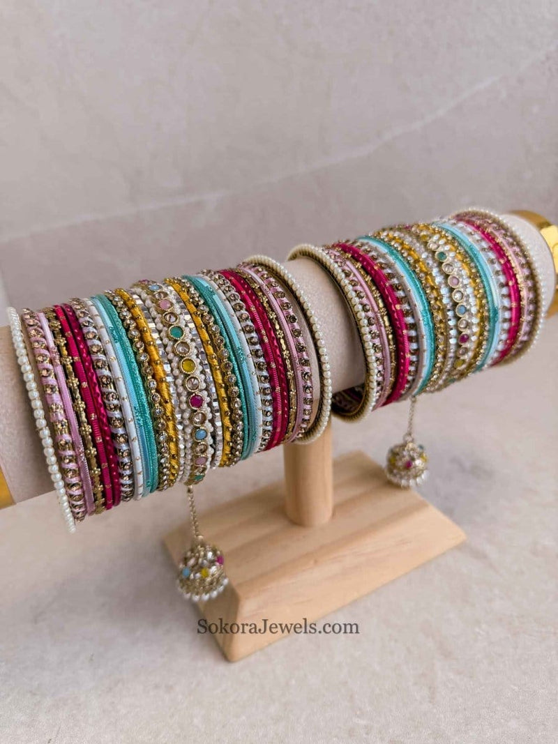 Saskia Luxury MultiColour Bangle Set - SOKORA JEWELSSaskia Luxury MultiColour Bangle SetBANGLES