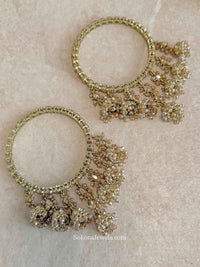 Savanna Antique Gold Jhumka Bangles - SOKORA JEWELSSavanna Antique Gold Jhumka BanglesBANGLES