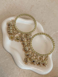 Savanna Antique Gold Jhumka Bangles - SOKORA JEWELSSavanna Antique Gold Jhumka BanglesBANGLES