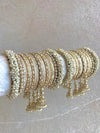 Savanna Luxury Bridal Bangle Set - Clear Gold - SOKORA JEWELSSavanna Luxury Bridal Bangle Set - Clear GoldBANGLES
