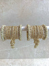 Savanna Luxury Bridal Bangle Set - Clear Gold - SOKORA JEWELSSavanna Luxury Bridal Bangle Set - Clear GoldBANGLES