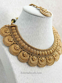 Scalloped Temple Necklace set - SOKORA JEWELSScalloped Temple Necklace set