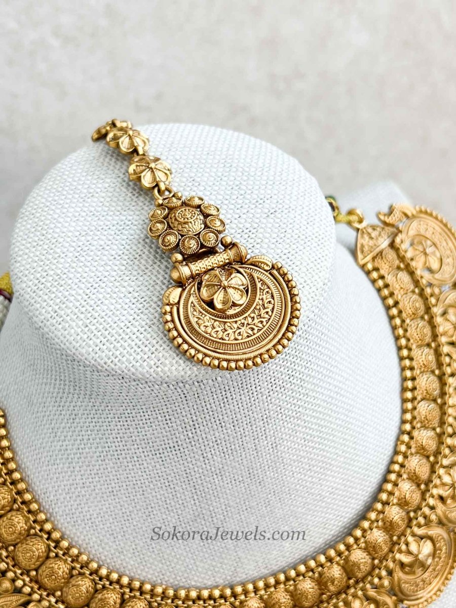 Scalloped Temple Necklace set - SOKORA JEWELSScalloped Temple Necklace set