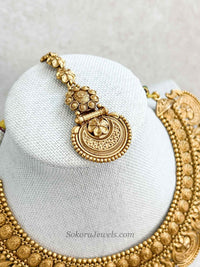 Scalloped Temple Necklace set - SOKORA JEWELSScalloped Temple Necklace set