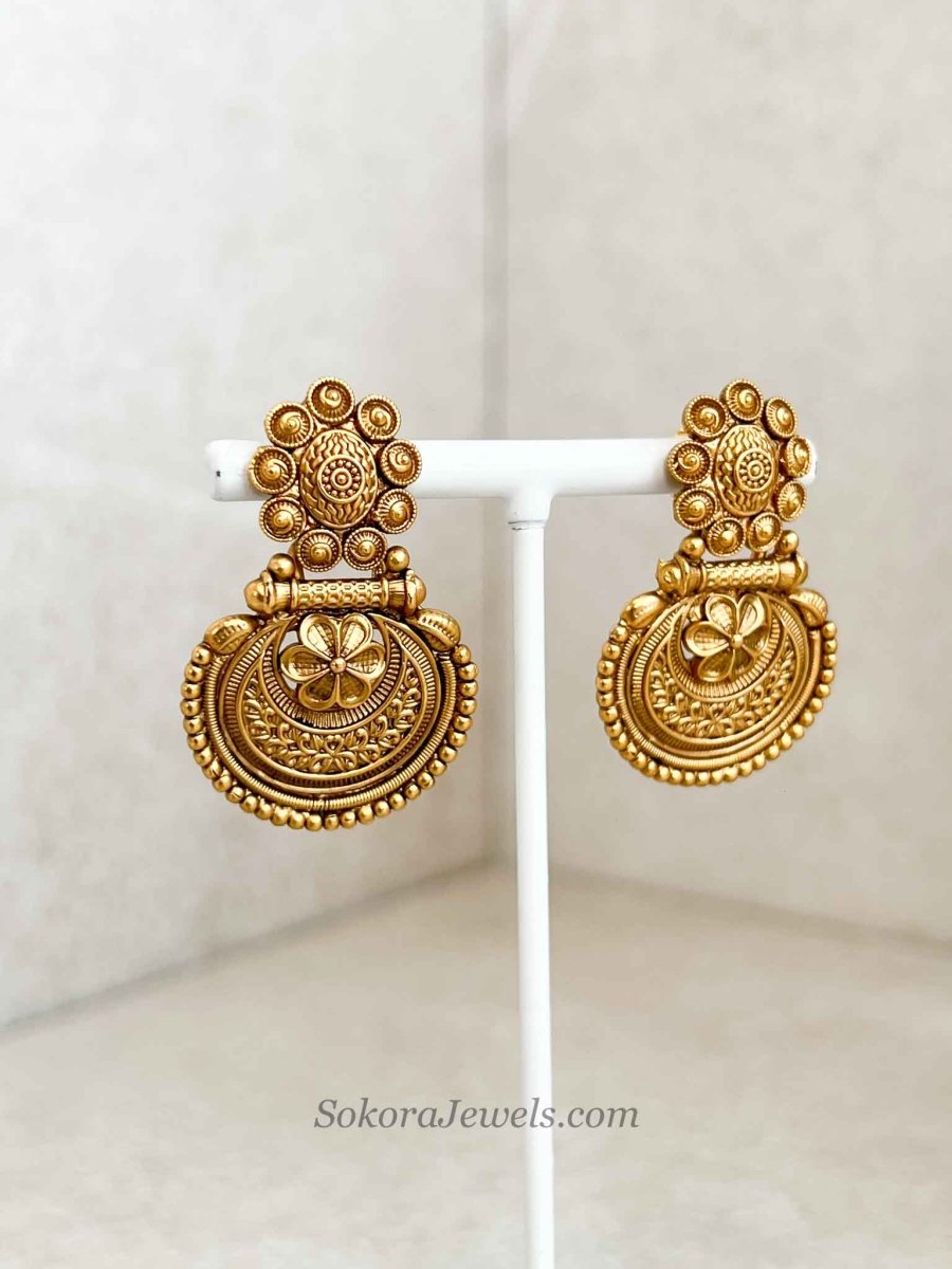 Scalloped Temple Necklace set - SOKORA JEWELSScalloped Temple Necklace set