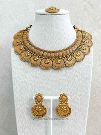 Scalloped Temple Necklace set - SOKORA JEWELSScalloped Temple Necklace set