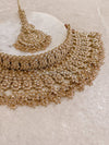 Seema Bridal Necklace Set - Golden - SOKORA JEWELSSeema Bridal Necklace Set - Golden