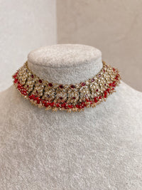 Seema Choker - Red - SOKORA JEWELSSeema Choker - RedChoker Sets