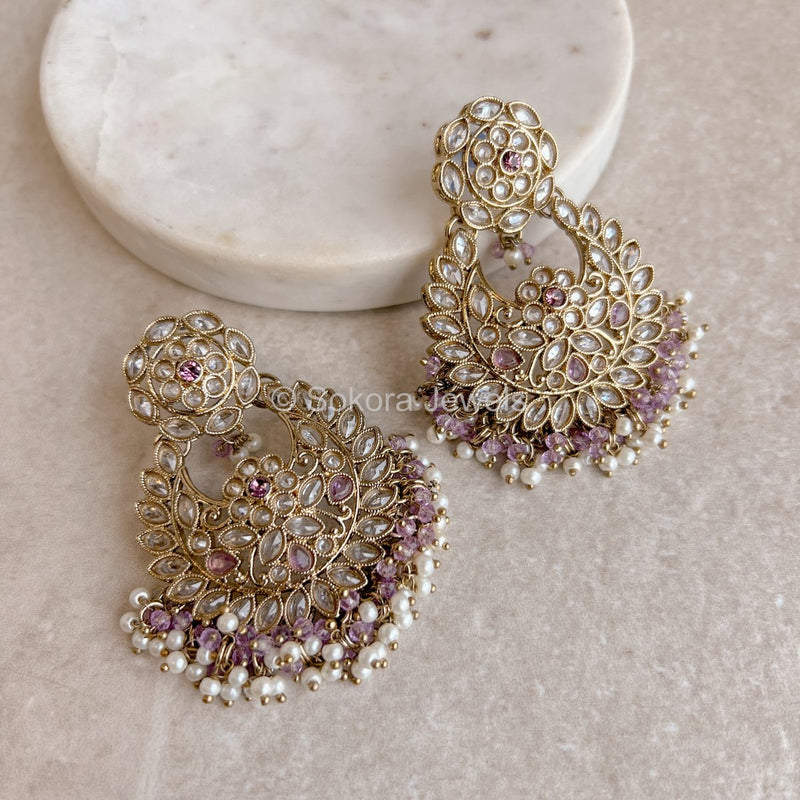 Seema Earrings - Light Purple - SOKORA JEWELSSeema Earrings - Light Purple