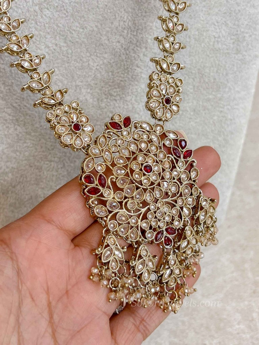 Seema Long Haar - Maroon - SOKORA JEWELSSeema Long Haar - Maroon