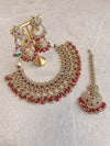 Seema Necklace set - Red - SOKORA JEWELSSeema Necklace set - Red