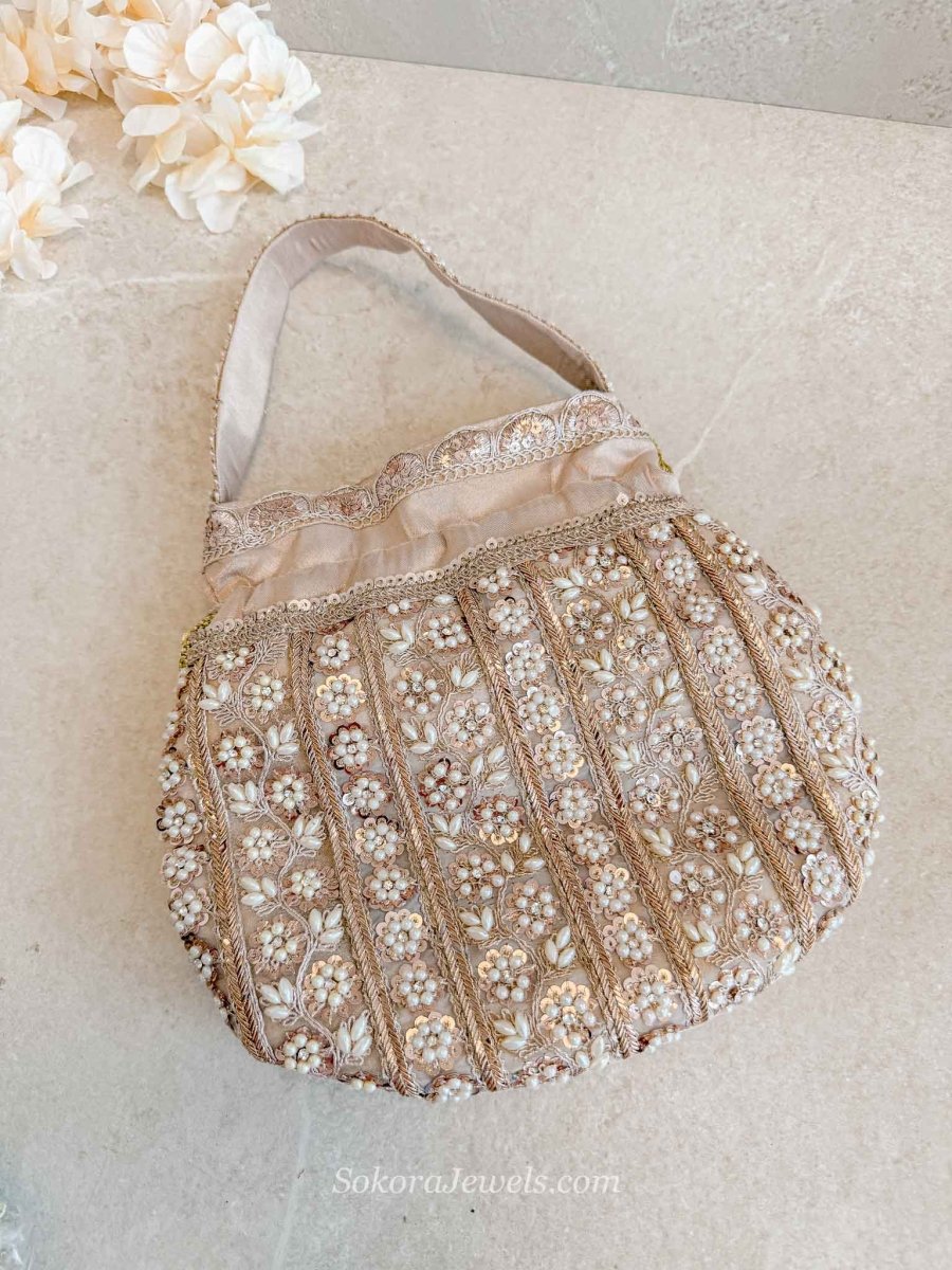 Sequin & Bead Potli Bag - 3 Colour Options - SOKORA JEWELSSequin & Bead Potli Bag - 3 Colour Options