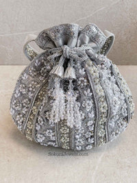 Sequin & Bead Potli Bag - 3 Colour Options - SOKORA JEWELSSequin & Bead Potli Bag - 3 Colour Options
