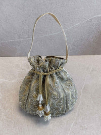 Sequin & Thread Detail Potli Bag - 2 Colour Options - SOKORA JEWELSSequin & Thread Detail Potli Bag - 2 Colour Options