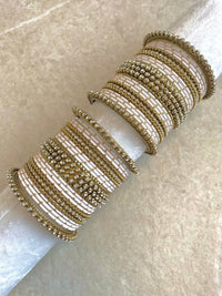 Serena Bangle Set - Off White (Slightly Imperfect) - SOKORA JEWELSSerena Bangle Set - Off White (Slightly Imperfect)BANGLES