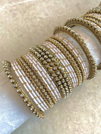Serena Bangle Set - Off White (Slightly Imperfect) - SOKORA JEWELSSerena Bangle Set - Off White (Slightly Imperfect)BANGLES