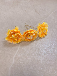 Set of 3 Flower Hair Pieces - 6 Colours - SOKORA JEWELSSet of 3 Flower Hair Pieces - 6 Colours