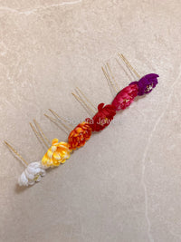 Set of 3 Flower Hair Pieces - 6 Colours - SOKORA JEWELSSet of 3 Flower Hair Pieces - 6 Colours