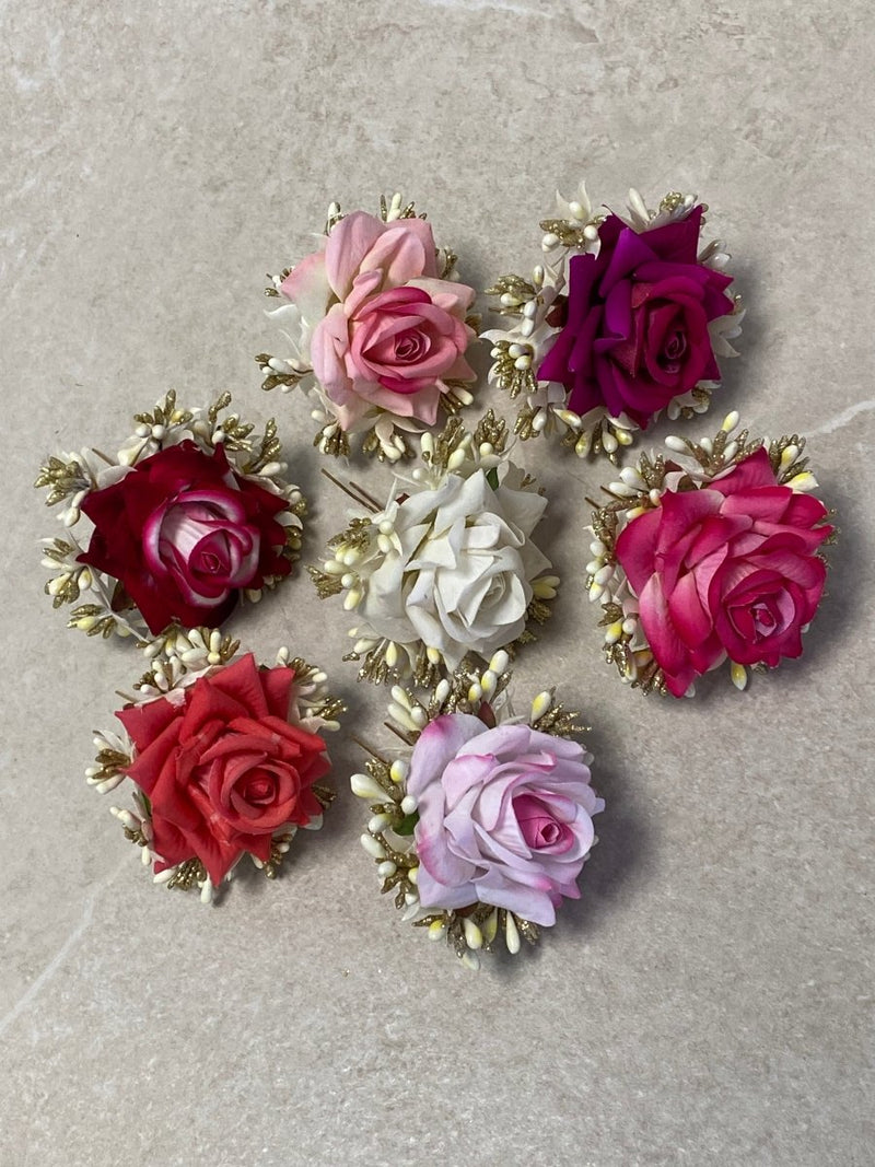 Set of 3 Mixed Oversized Flower Hair Pieces - SOKORA JEWELSSet of 3 Mixed Oversized Flower Hair Pieces