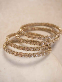 Set of 4 Champagne Crystal Bangles - SOKORA JEWELSSet of 4 Champagne Crystal BanglesBANGLES