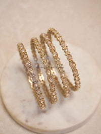 Set of 4 Champagne Crystal Bangles - SOKORA JEWELSSet of 4 Champagne Crystal BanglesBANGLES