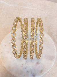 Set of 4 Champagne Crystal Bangles - SOKORA JEWELSSet of 4 Champagne Crystal BanglesBANGLES