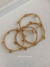 Set of 4 Gold Ghungroo detail Bangles - SOKORA JEWELSSet of 4 Gold Ghungroo detail BanglesBANGLES