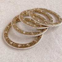 Set of 4 Tall Intricate Crystal Bangles - SOKORA JEWELSSet of 4 Tall Intricate Crystal BanglesBANGLES