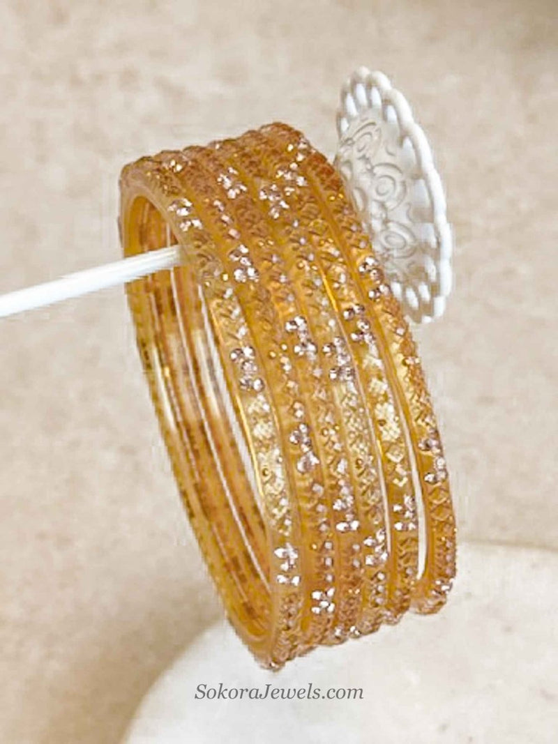 Set of 6 Glass Bangles - SOKORA JEWELSSet of 6 Glass BanglesBANGLES