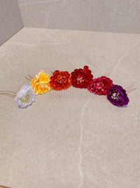 Set of 6 Mixed Flower Hair Pieces - SOKORA JEWELSSet of 6 Mixed Flower Hair Pieces