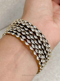 Set of 8 Crystal Bangles- Gold/ Silver - SOKORA JEWELSSet of 8 Crystal Bangles- Gold/ SilverBANGLES