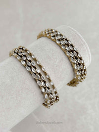 Set of 8 Crystal Bangles- Gold/ Silver - SOKORA JEWELSSet of 8 Crystal Bangles- Gold/ SilverBANGLES