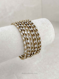 Set of 8 Crystal Bangles- Gold/ Silver - SOKORA JEWELSSet of 8 Crystal Bangles- Gold/ SilverBANGLES