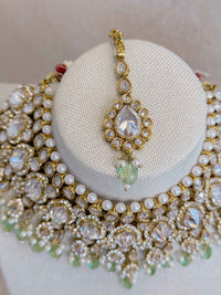 Shania Bridal Choker set - Mint - SOKORA JEWELSShania Bridal Choker set - Mint