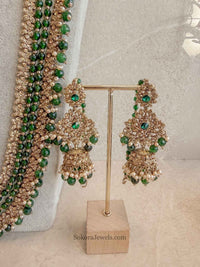 Shazmeen Emerald Pearl 6 - Piece Bridal - SOKORA JEWELSShazmeen Emerald Pearl 6 - Piece Bridal